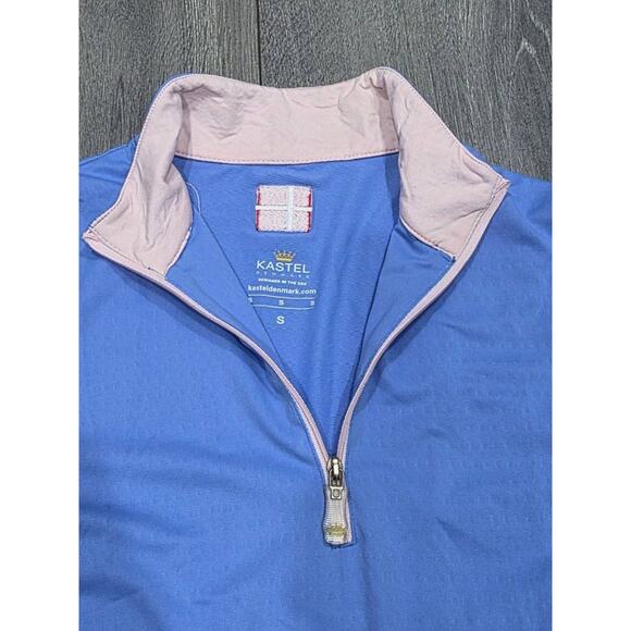 Kastel Charlotte Ladies 1/4 Zip Top Denmark Light Blue/White S A003355 - Picture 10 of 14